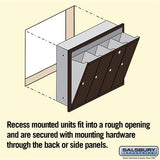 Bronze 4-Door Vertical Mailbox - Recessed Mounted - USPS Approved