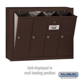 Bronze Vertical Mailbox with 4 Compartments - Surface Mounted - USPS Approved