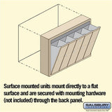 5-Door Sandstone Vertical Mailbox with Private Access and Surface Mounting