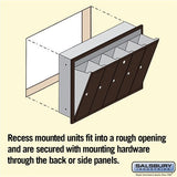 Bronze 5-Door Vertical Mailbox - Recessed Mounted - USPS Approved