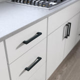 Stratford Bar 6-5/16 in. (160 mm) Matte Black Cabinet Pull - Super Arbor