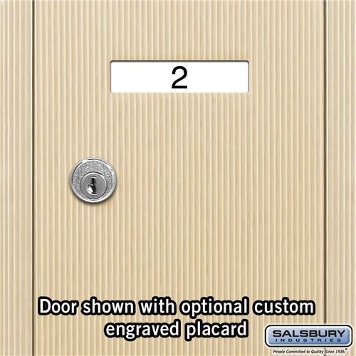6-Door Sandstone Vertical Mailbox - Recessed Mounted - USPS Approved