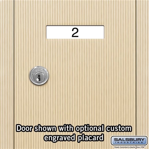 6-Door Sandstone Vertical Mailbox with Master Lock for Private Access