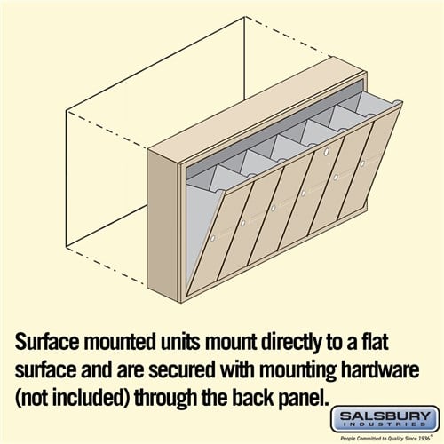 6-Door Sandstone Vertical Mailbox with Master Lock for Private Access