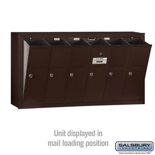 Bronze Vertical Mailbox with 3 Compartments and Private Access