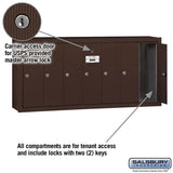 Bronze 7-Door Vertical Mailbox - Surface Mounted - USPS Approved