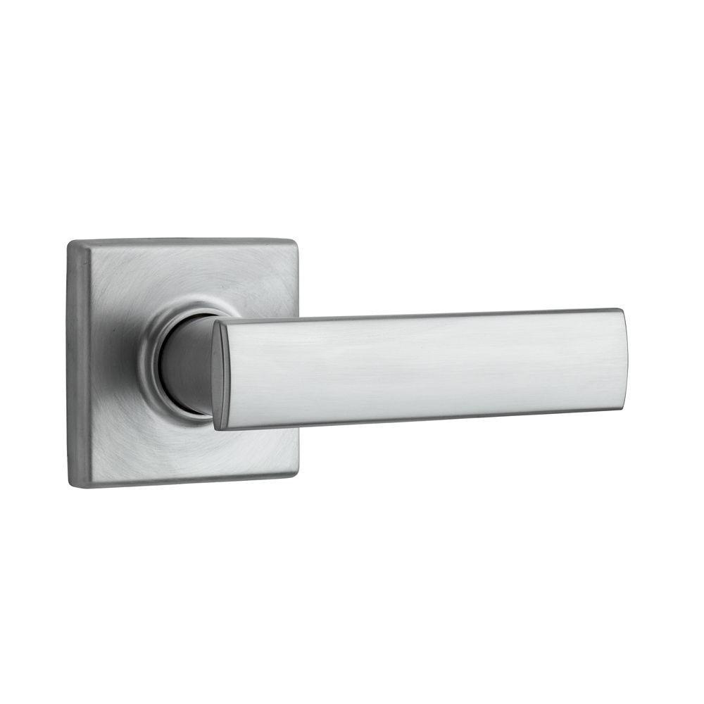 Vedani Square Satin Nickel Passage Hall/Closet Door Lever - Super Arbor