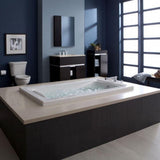 Green Tea 60 in. x 36 in. Reversible Drain EcoSilent EverClean Whirlpool Tub in White - Super Arbor