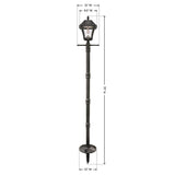 Baytown II Bulb Black Resin Solar Warm-White Outdoor Integrated LED Post Light and Lamp Post with EZ-Anchor Base