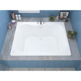 Rhode 5 ft. Rectangular Drop-in Air Bath Tub in White - Super Arbor
