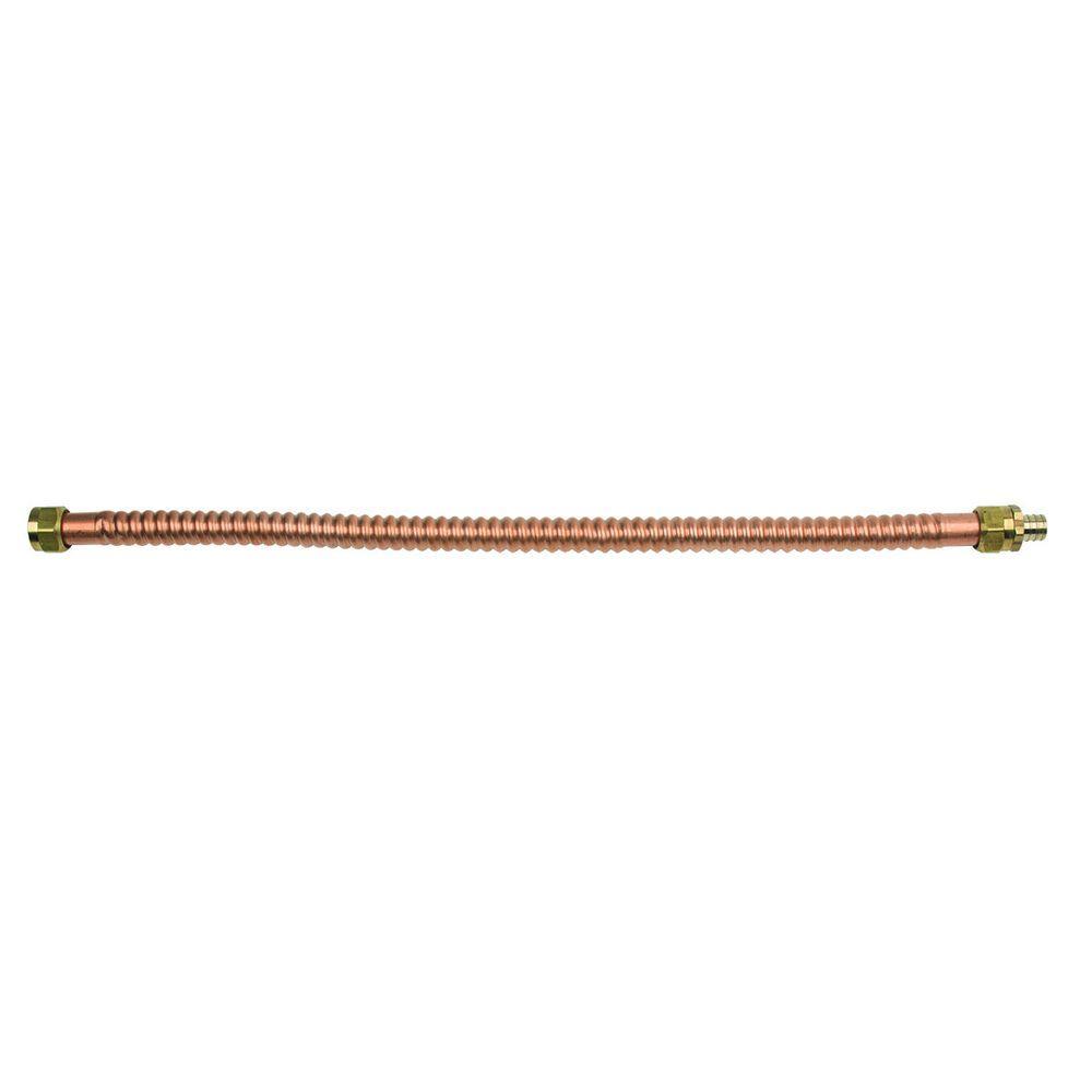 3/4 in. FIP x 3/4 in. PEX Barb x 24 in. Copper Water Heater Connector (7/8 in. O.D.) - Super Arbor