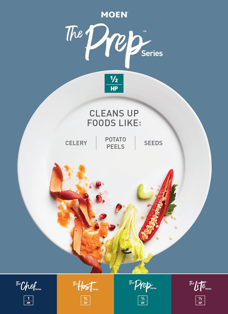 MOEN Prep Series 1/2 HP Continuous Feed Garbage Disposal with Sound Reduction and Universal Mount