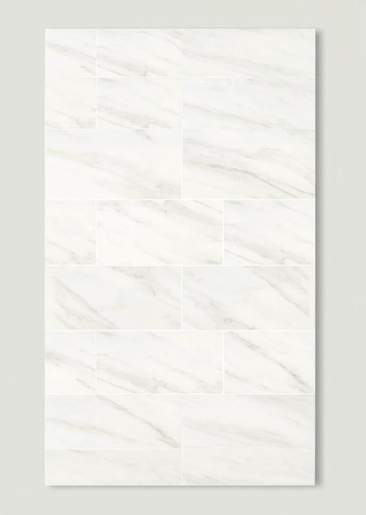 Home Decorators Collection Kolasus White Matte Porcelain Tile 12x24