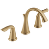 Delta Lahara Champagne Bronze 2-Handle Widespread WaterSense Bathroom Sink Faucet with Drain
