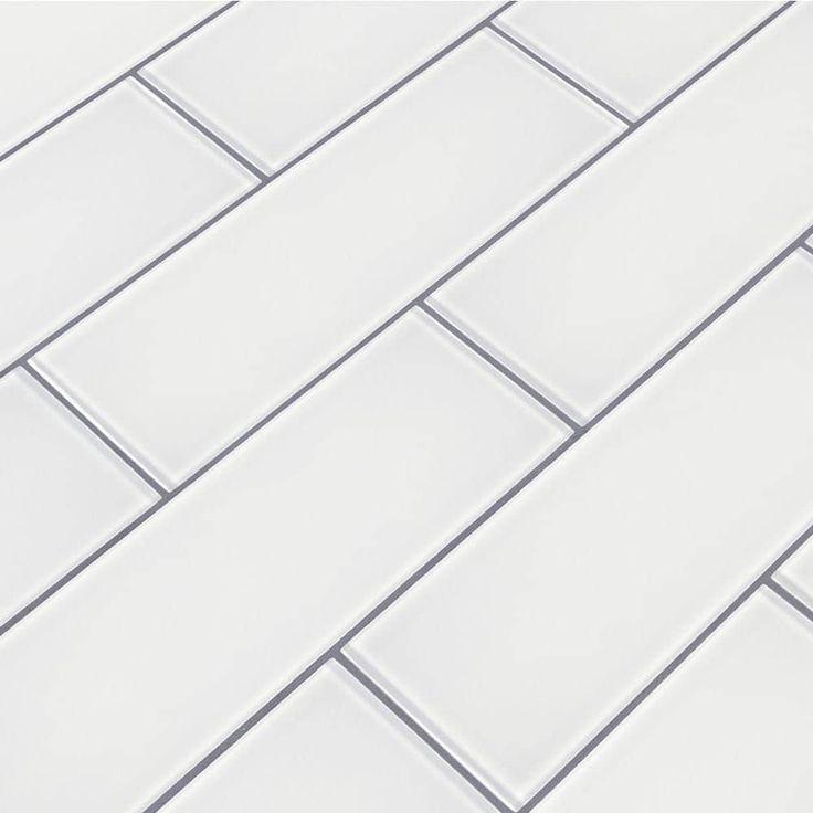 MSI Frosted Icicle 3 in. x 9 in. Glossy Glass Ice White Subway Tile (3.8 sq. ft. / case)