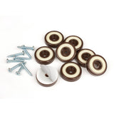 1-1/4 in. Round Chocolate Brown Furniture Feet Floor Protectors with Rubber Grip (Set of 8) - Super Arbor