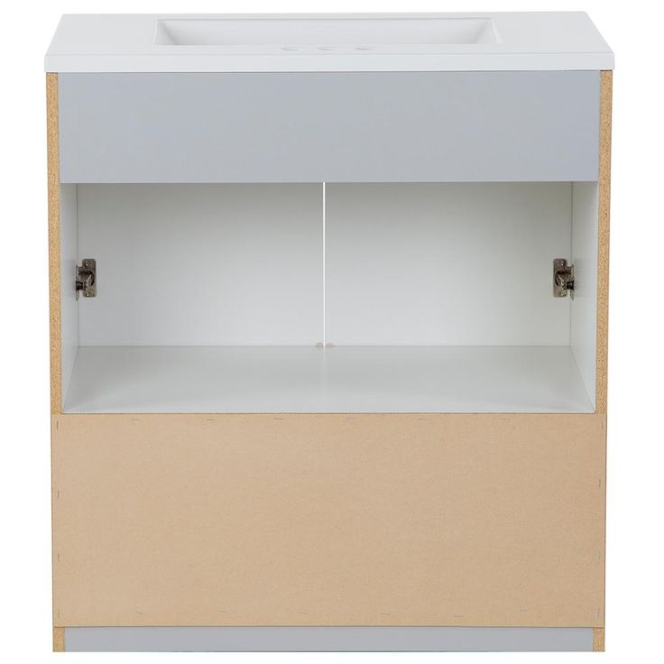 Delridge 30 in. W x 19 in. D Bath Vanity in Pearl Gray with Cultured Marble Vanity Top in White with White Sink