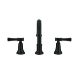Delta Chamberlain 8 in. Widespread 2-Handle Bathroom Faucet in Matte Black