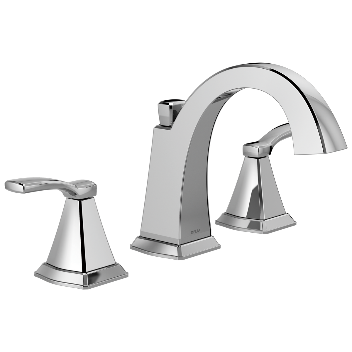 Delta Flynn Chrome 2-Handle Widespread WaterSense Bathroom Sink Faucet with Drain
