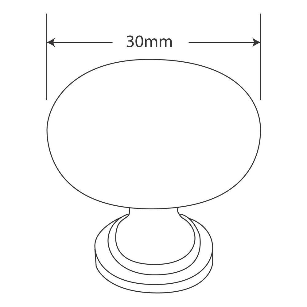 1-1/8 in. Brushed Nickel Contemporary and Modern Knob - Super Arbor