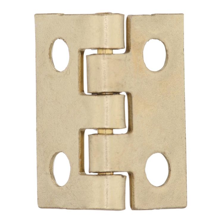 3/4 in. x 11/16 in. Bright Brass Middle Hinges