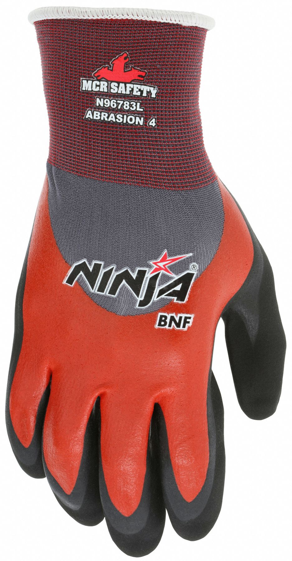 MCR SAFETY Ninja N96783 Foam Nitrile Coated Work Gloves, Size 2XL