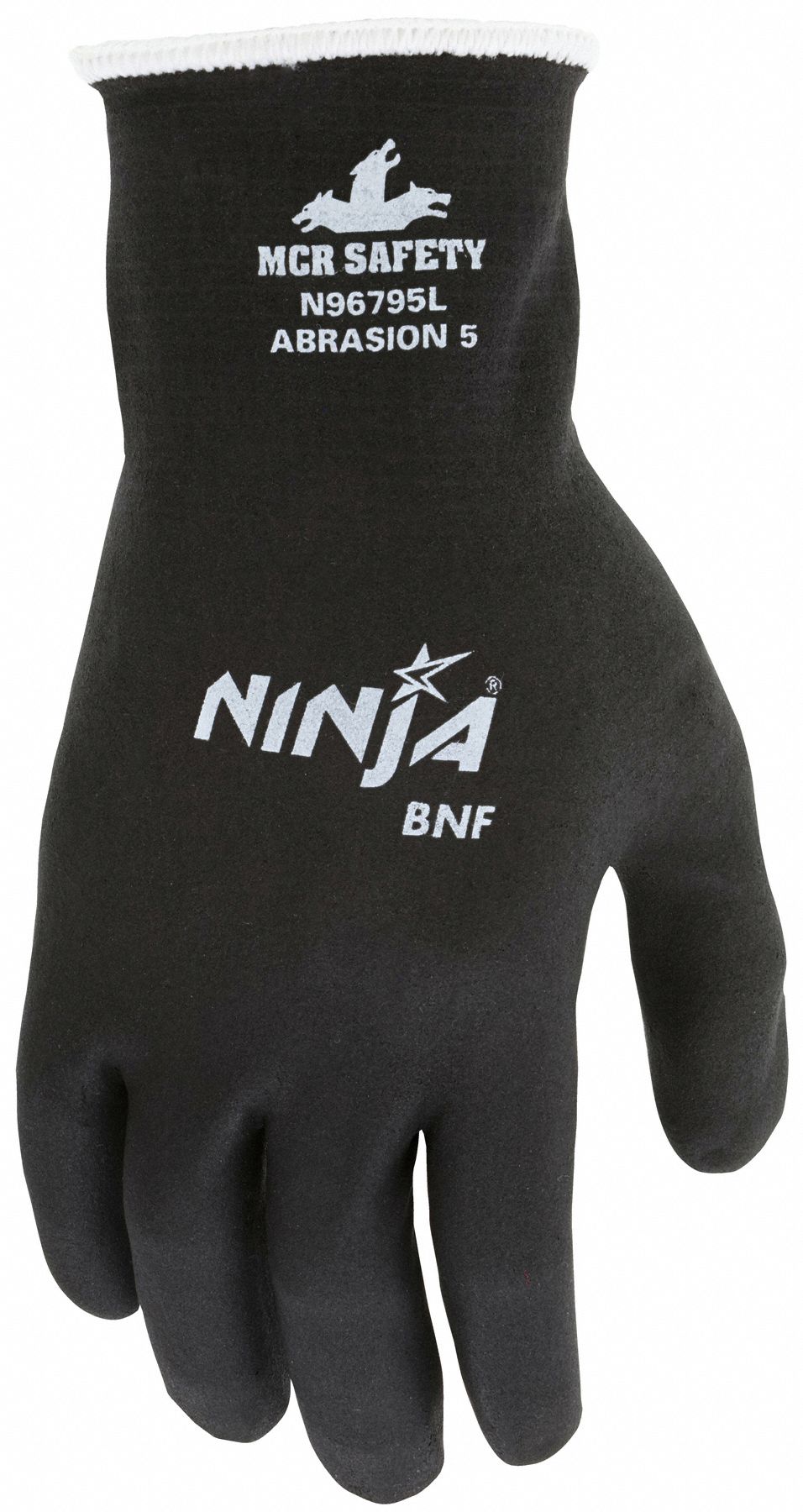 MCR SAFETY Ninja BNF Nitrile Double-Dipped Dotted Gloves - Medium