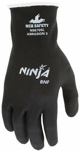 MCR SAFETY Ninja BNF Nitrile Double-Dipped Dotted Gloves - Medium