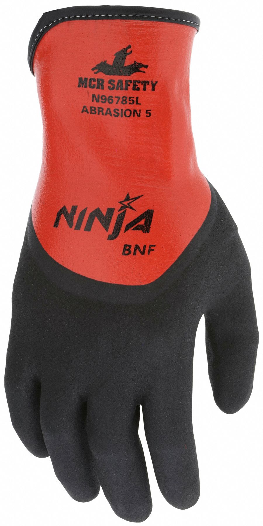 MCR SAFETY Ninja BNF N96785 Foam Nitrile Coated Gloves - Large