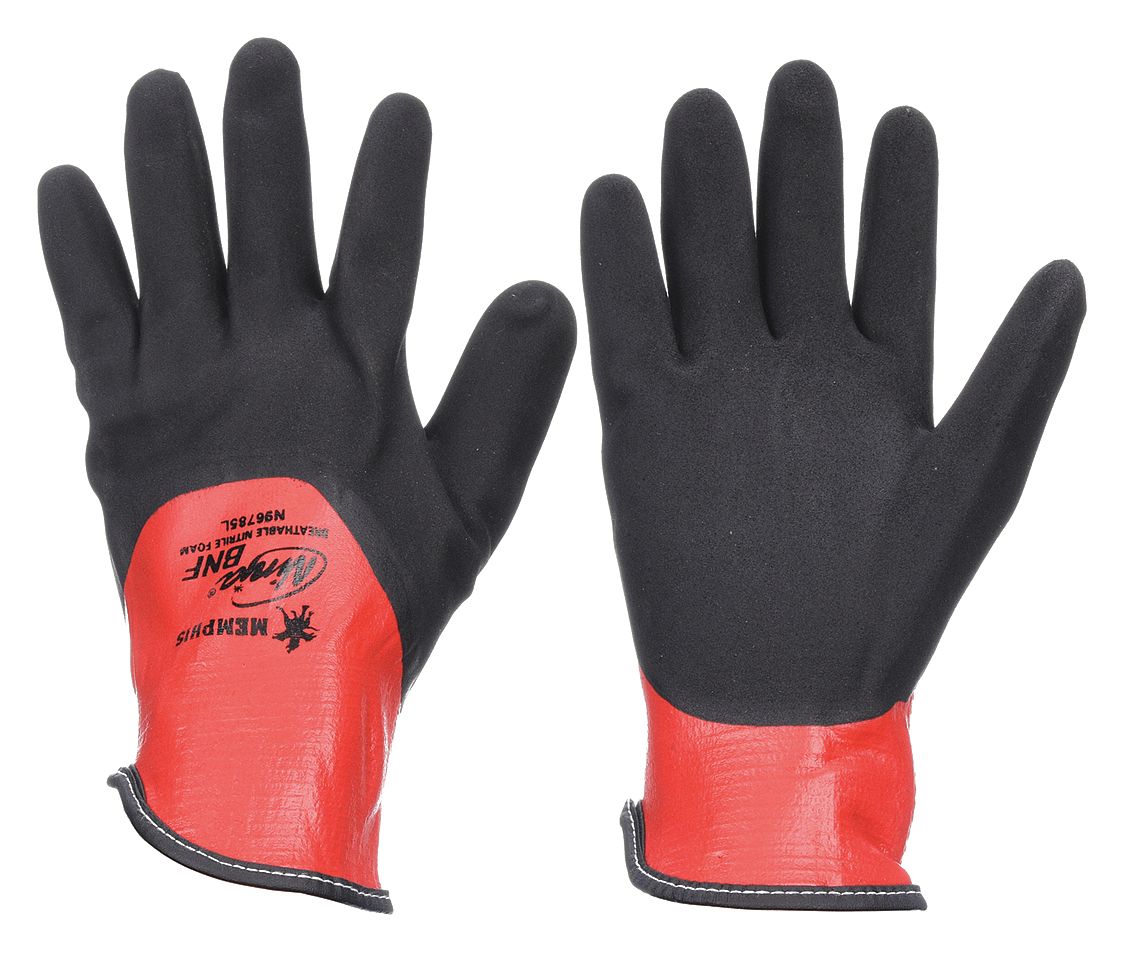 MCR SAFETY Ninja BNF Coated Gloves 2XL - Foam Nitrile, Double Dipped