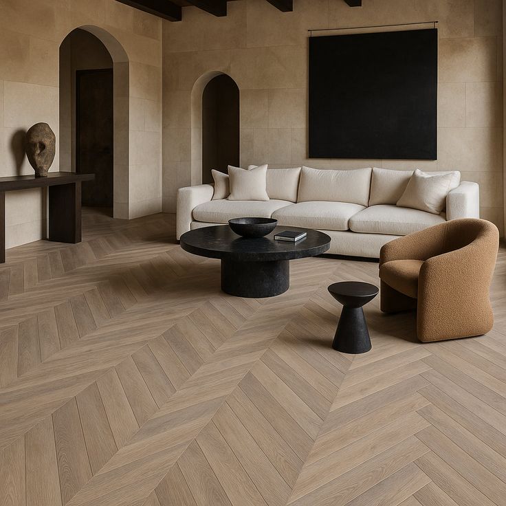 Chevron Boardwalk Pine 6 MIL x 12 in. W x 28 in. L Click Lock Waterproof Luxury Vinyl Flooring (18.9 sq. ft./case)