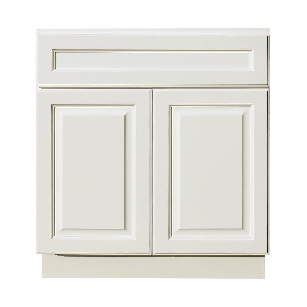 Newport Ready to Assemble 24x34.5x24 in. Sink Base Cabinet with 2-Door and 1-Fake Drawer in Dark Espresso - Super Arbor