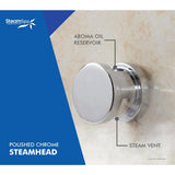Oasis 10.5kW Touch Pad Steam Bath Generator Package in Chrome - Super Arbor