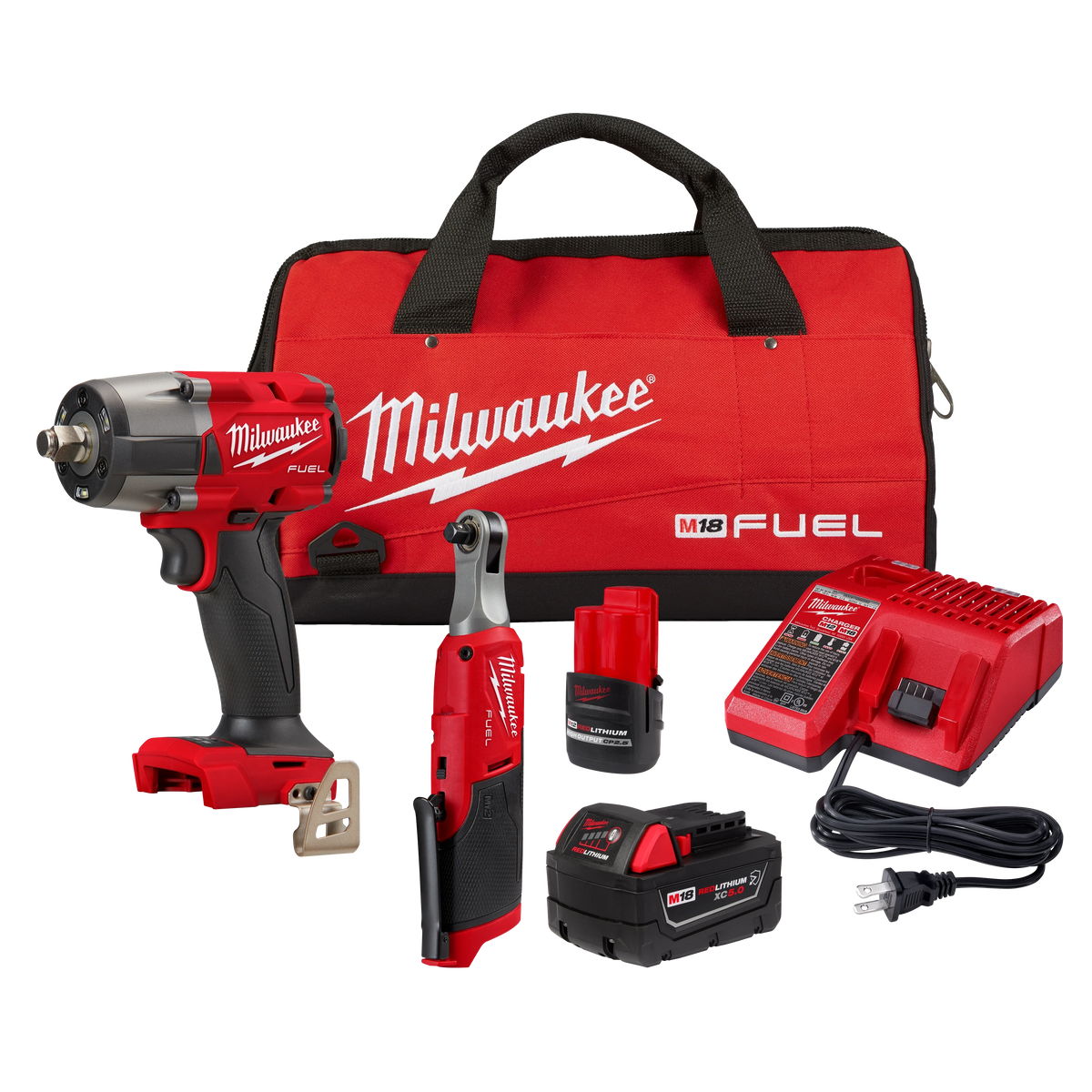 Milwaukee M18 FORCE LOGIC 18V Press Tool Kit with 1/2–2 in. Jaws, ONE-KEY, SAWZALL & 5.0Ah Battery