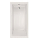 Lindsey 60 in. Acrylic Rectangular Drop-in Air Bath Bathtub in White - Super Arbor