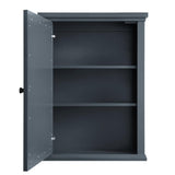 Merryfield 24 in. W x 32 in. H Framed Surface-Mount Bathroom Medicine Cabinet in Dark Blue-Gray - Super Arbor