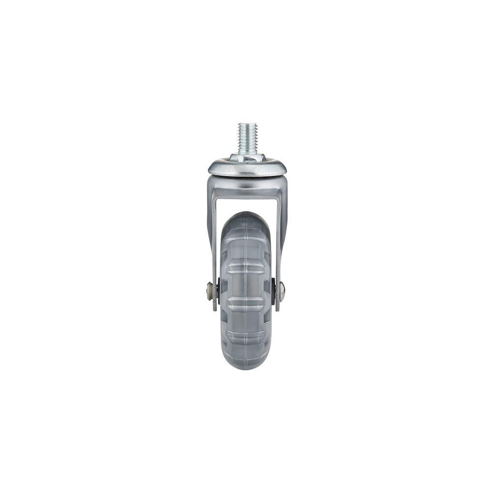 2-15/16 in. Light Grey Swivel Without Brake Threaded Stem Caster, 99.2 lb. Load Rating - Super Arbor