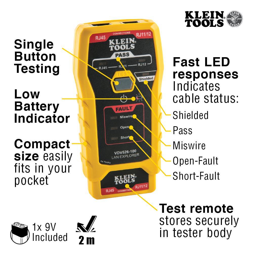 LAN Explorer Data Cable Tester with Remote - Super Arbor