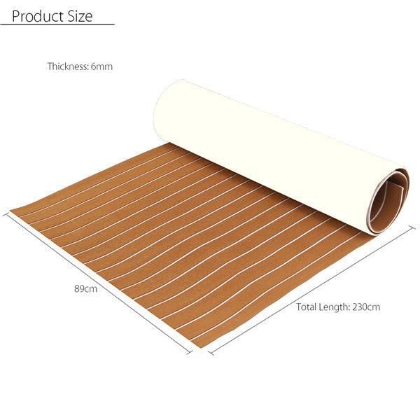 12 Colors 94''x35'' / 91''x35'' Marine Yacht Boat & RV Flooring Sheet Teak EVA Foam Synthetic Self-Adhesive Non-slip Mat 6mm Thicknes