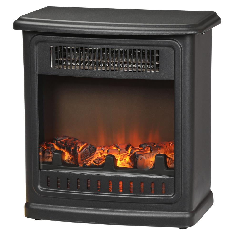 Crestland 13 in. Desktop Electric Fireplace in Black