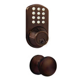 Oil Rubbed Bronze Keyless Entry Deadbolt and Lever Handle Door Lock with Electronic Digital Keypad - Super Arbor