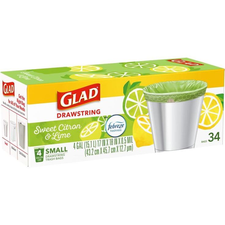 Glad OdorShield 34-Pack 4-Gallon White Plastic Wastebasket Trash Bag