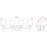 Aubrey 4-Light Satin Nickel Vanity Light