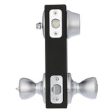 Tylo Satin Chrome Entry Door Knob and Single Cylinder Deadbolt Combo Pack - Super Arbor