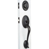 Wakefield Aged Bronze Single Cylinder Deadbolt with Siena Knob Door Handleset - Super Arbor
