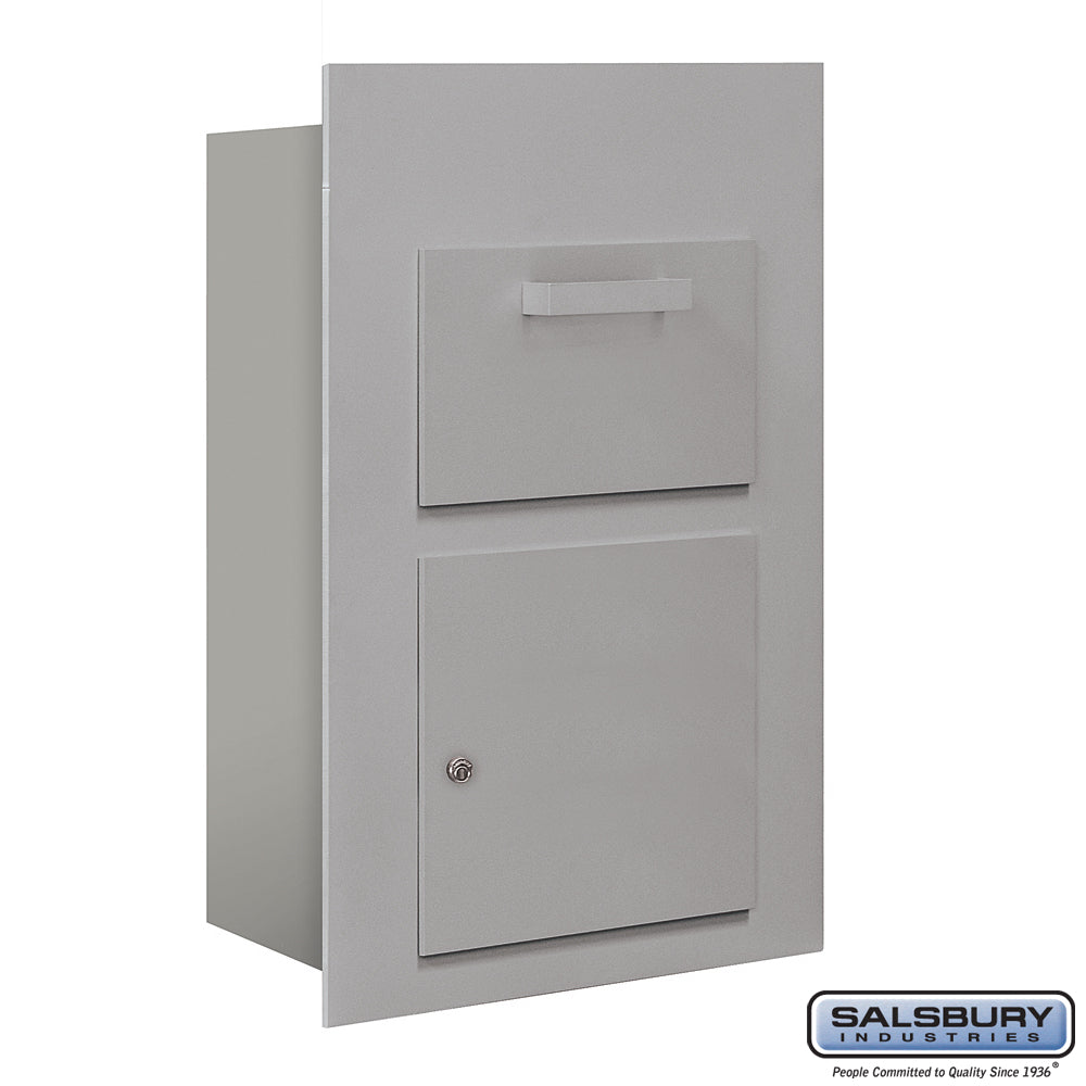 Salsbury 3600 Series Collection Unit – Aluminum, USPS Front-Loading for 5-Door-High 4B+ Mailbox Units (21"W x 29.75"H x 12"D)