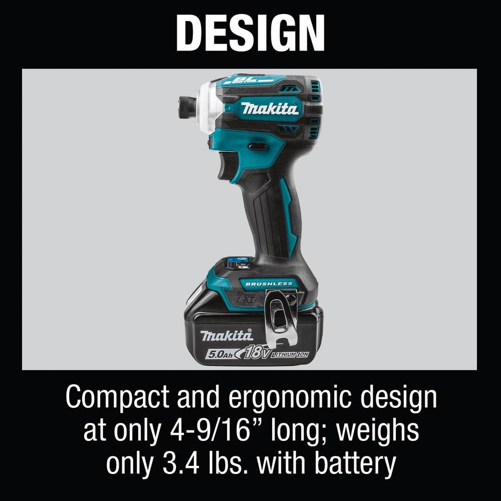 18-Volt LXT Brushless 4-Speed Impact Driver Kit with Impact XPS Insert Bit Holder and ImpactXPS 1 in. Insert Bit, 5-Pack - Super Arbor