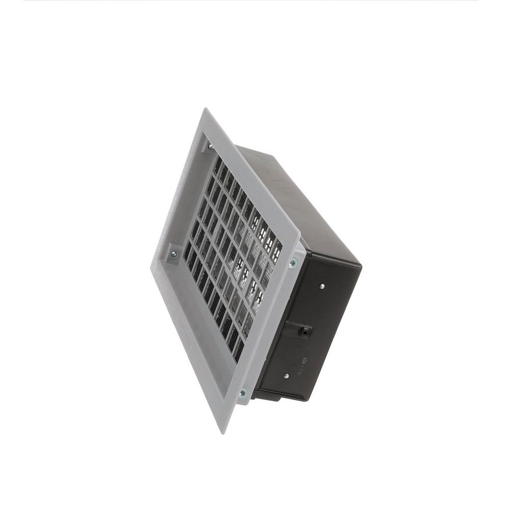 16 in. x 8 in. Automatic Foundation Vent in Gray (Carton of 10) - Super Arbor