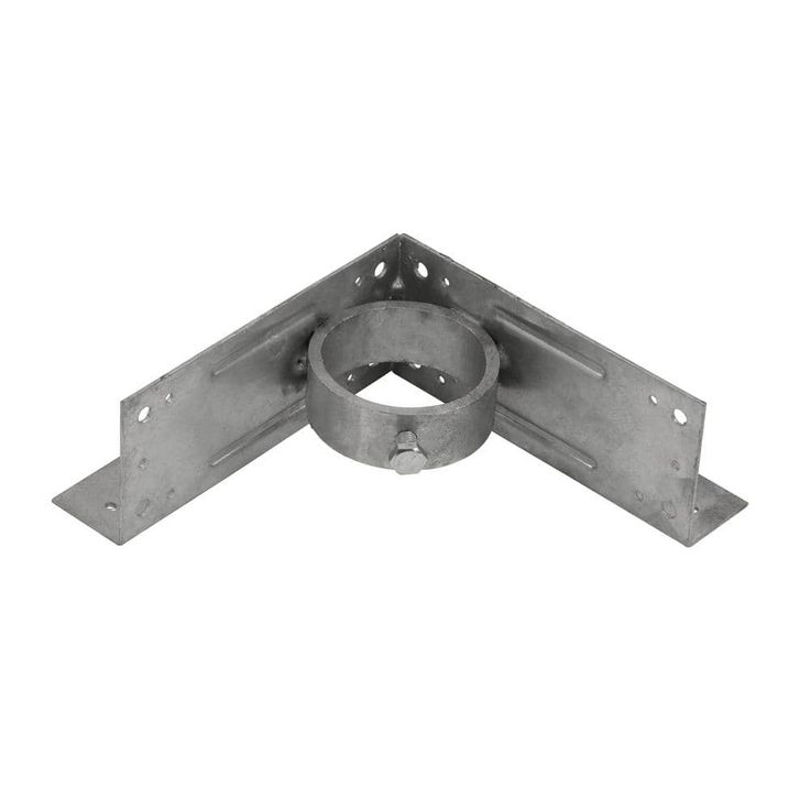 Everbilt 2-3/8 in. Galvanized Steel Chain Link Fence Corner Wood Post Adapter
