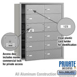 4B+ Horizontal Mailbox with 14 B Doors and Master Lock - Aluminum - Front Loading - Private Access
